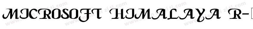 MIcrosoft HImalaya R字体转换